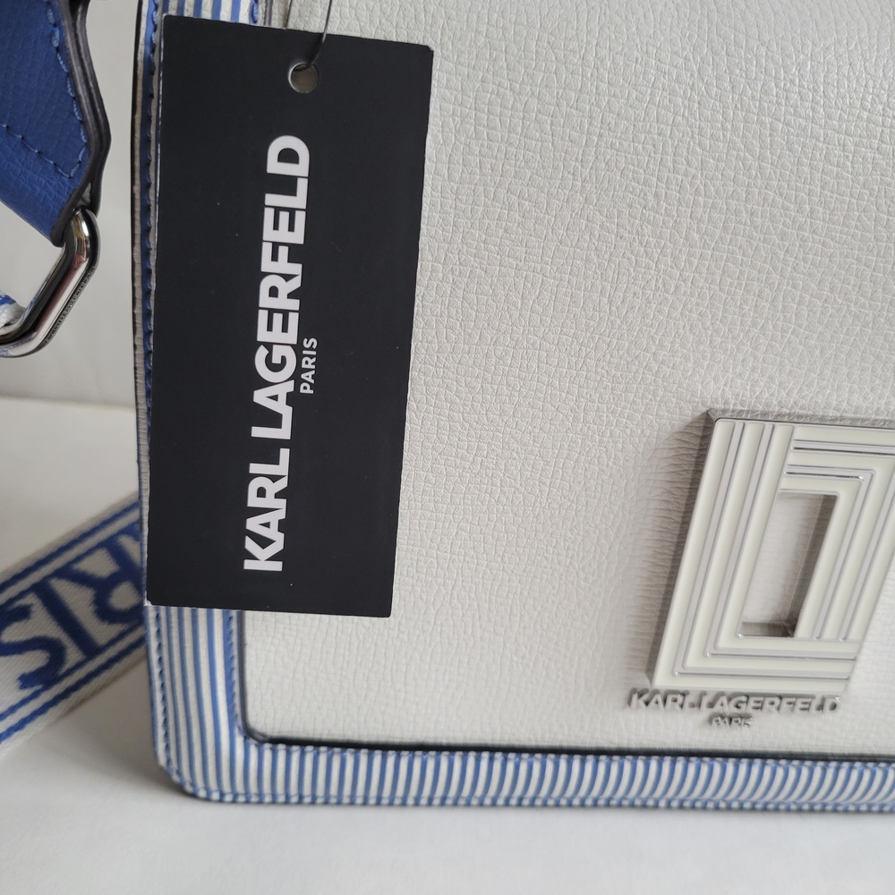 Karl Lagerfeld Blue and White Crossbody Bag - Picture 5 of 15